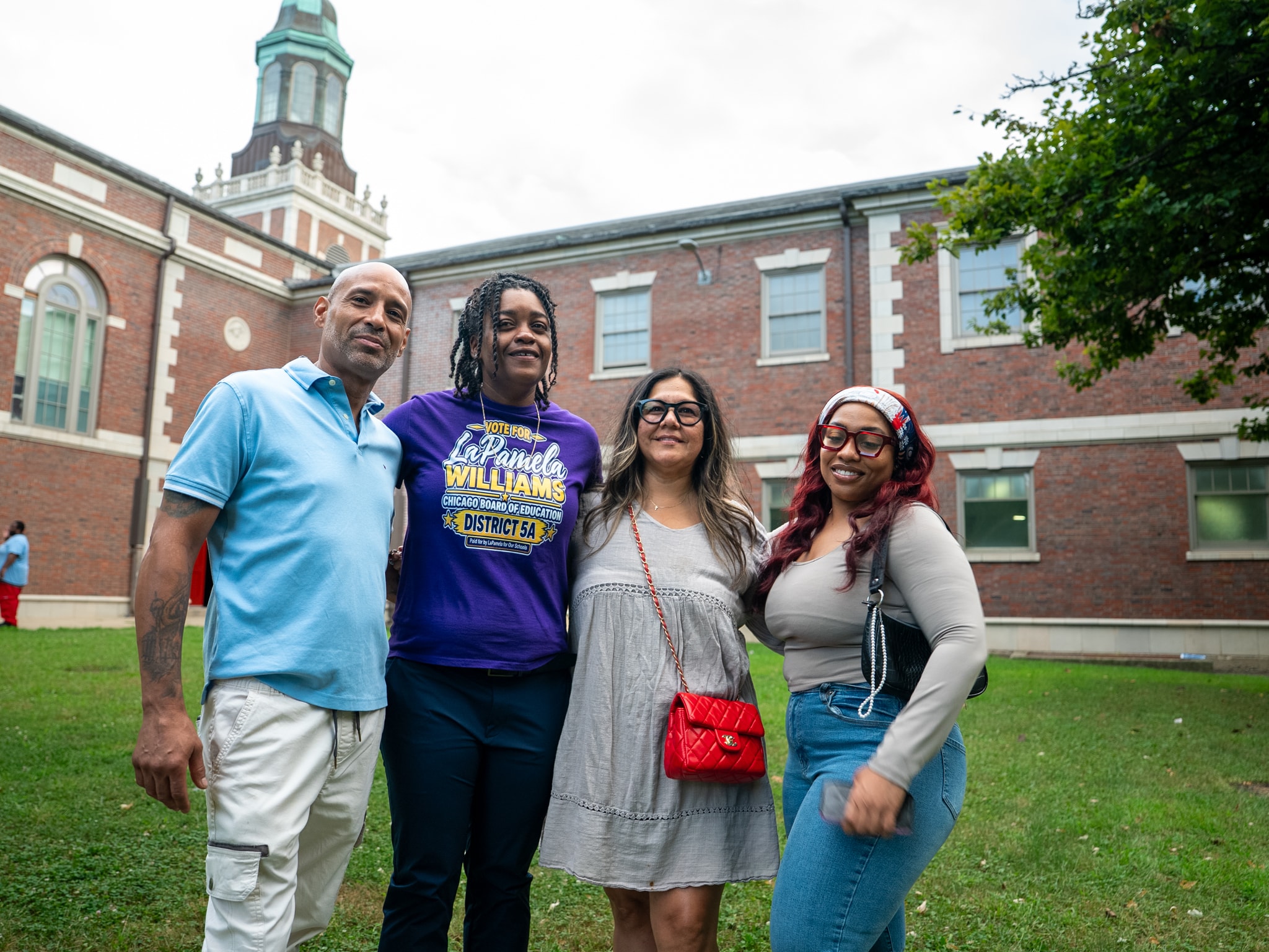 With community members at a District 5A school