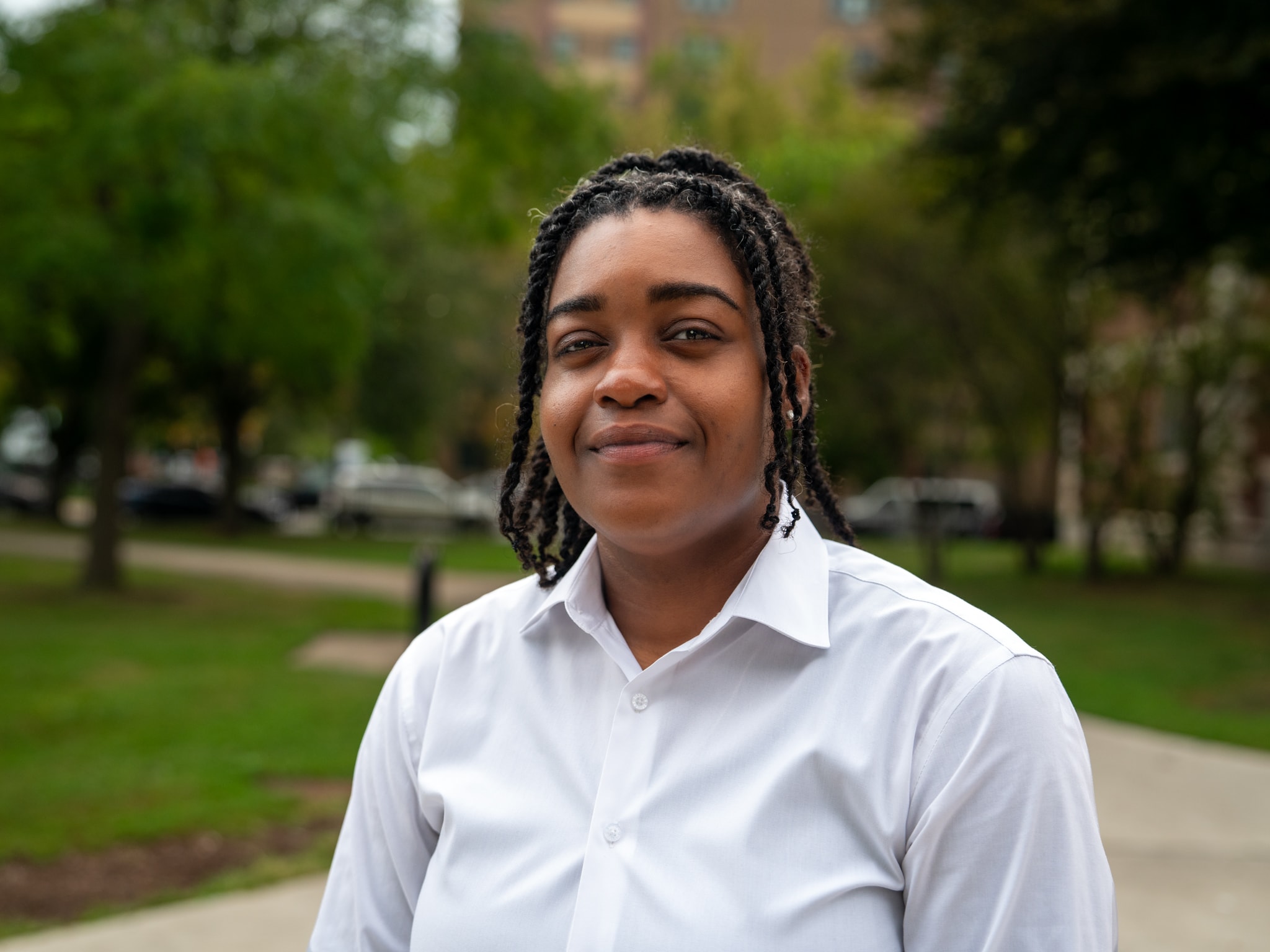 Portrait — park setting