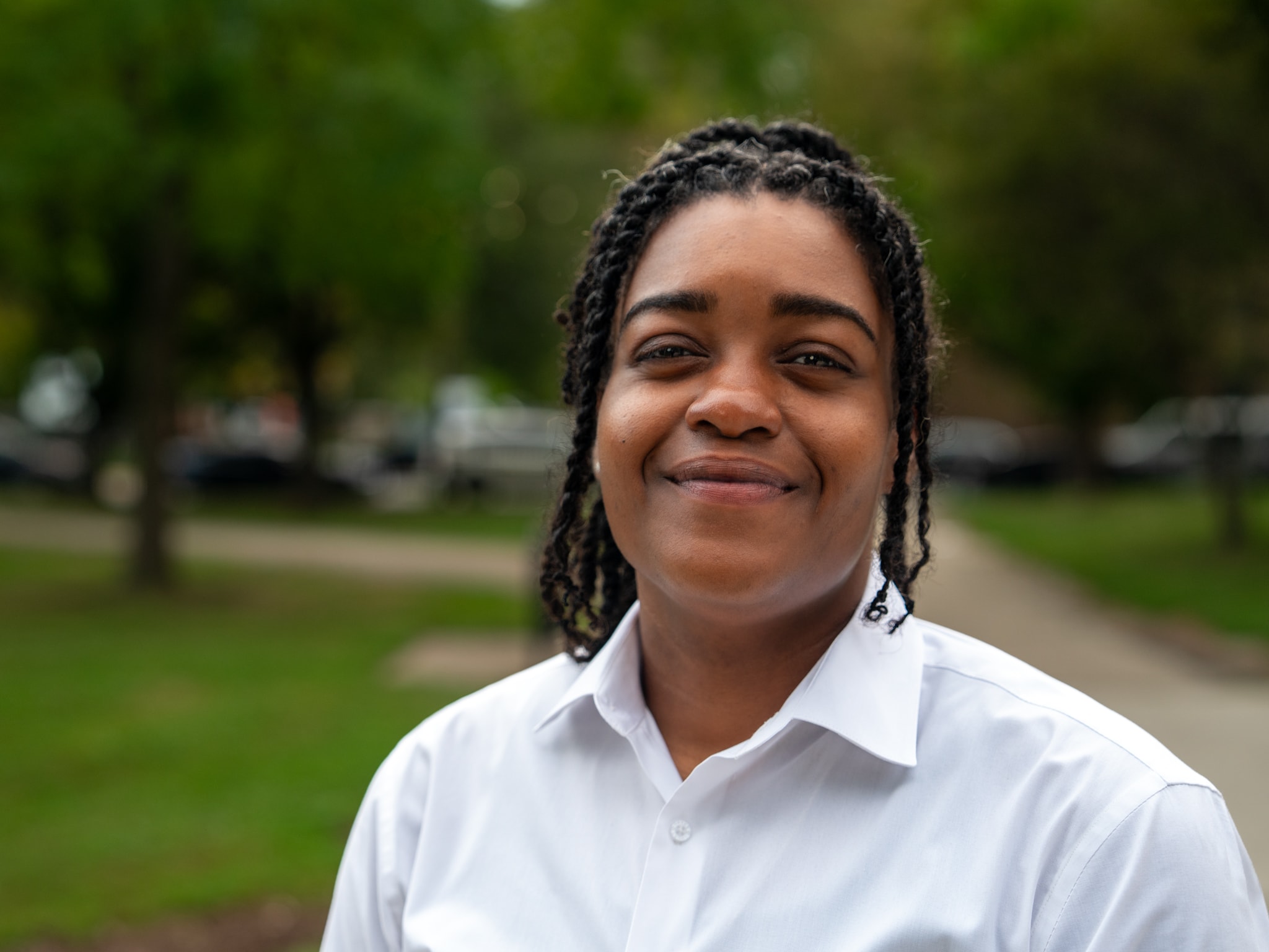 Portrait — park setting
